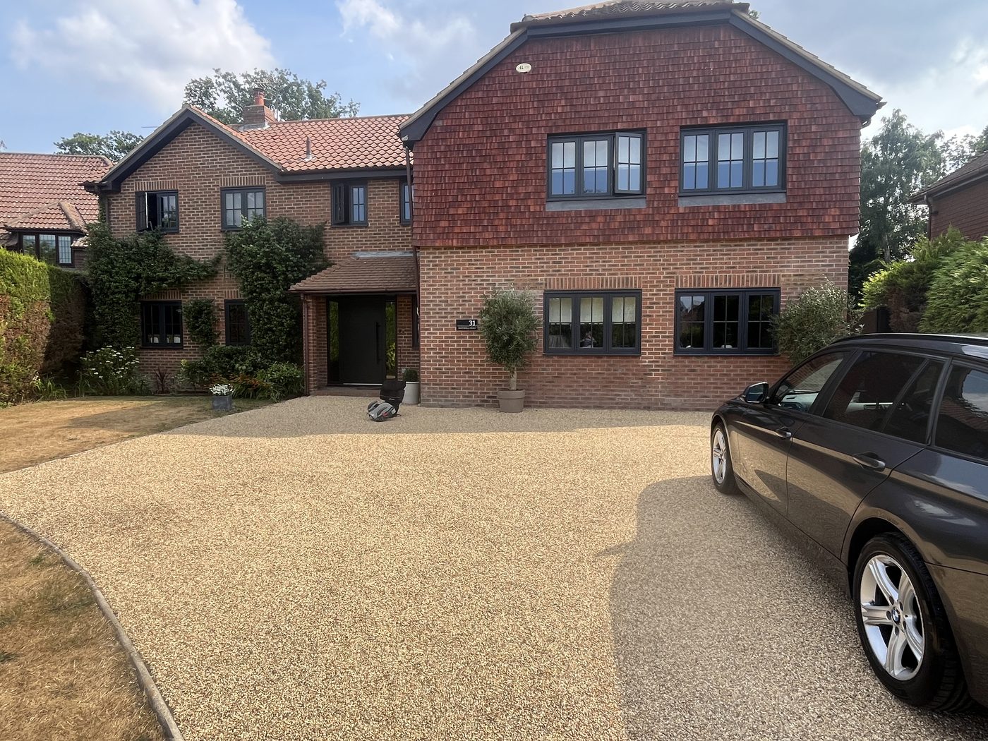 The finished driveway that started it all